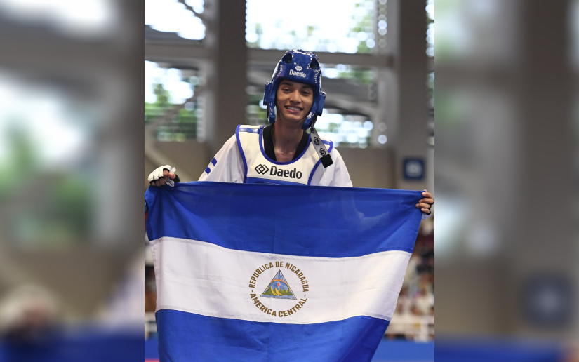 Nicaragua celebra histórico bronce de Aldo Blanco en taekwondo