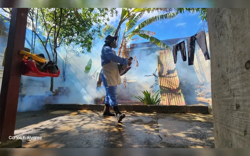 Ardua jornada de lucha contra el dengue en Managua