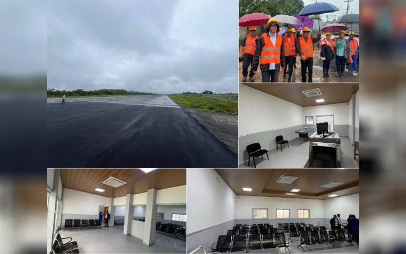 Pista del Aeropuerto de Bluefields alcanza 95% de avance en ampliación y modernización