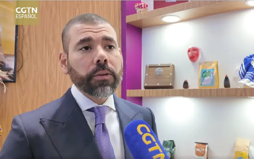Laureano Ortega Murillo concede una entrevista a CGTN Español en el marco de la CISCE