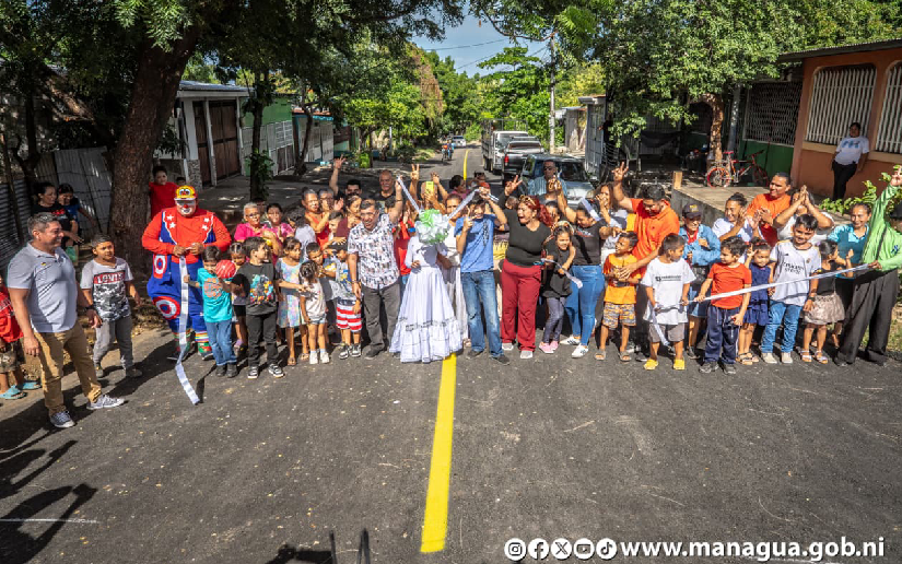 Avanza conectividad vial con nuevas calles en Managua