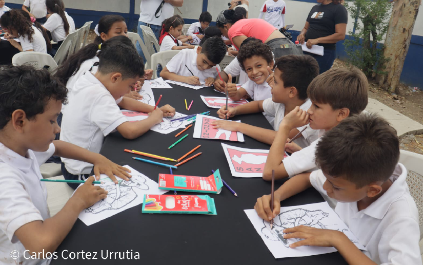 Promotoría Solidaria celebra con la niñez taller de arte creativo en conmemoración al General Sandino