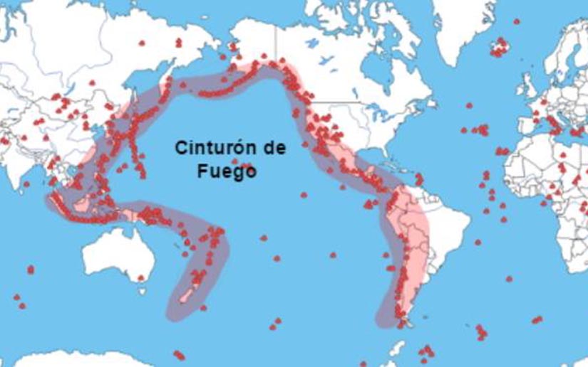 Ineter atento ante intensa actividad sísmica en el Cinturón de Fuego